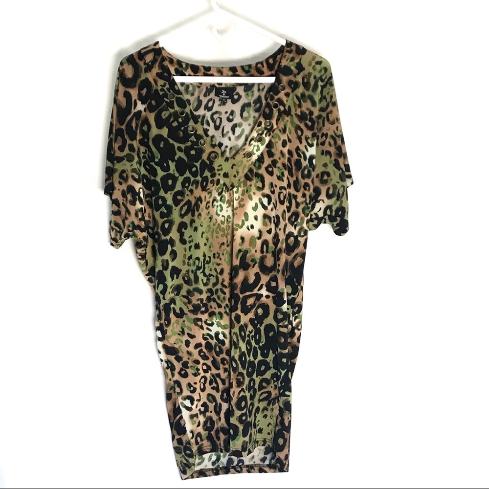 Y2K Sexy Animal Print Tunic Mini dress